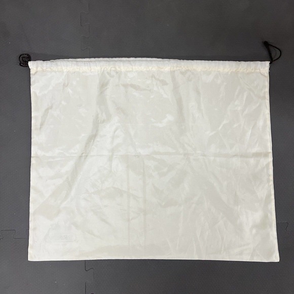 COACH Protective Dust Bag Dustbag Cover Ivory Sateen Brown Drawstring 23 x 19 FS - Picture 5 of 6